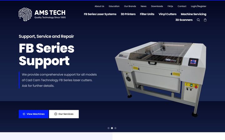 Captura de pantalla de ams-tech.co.uk
