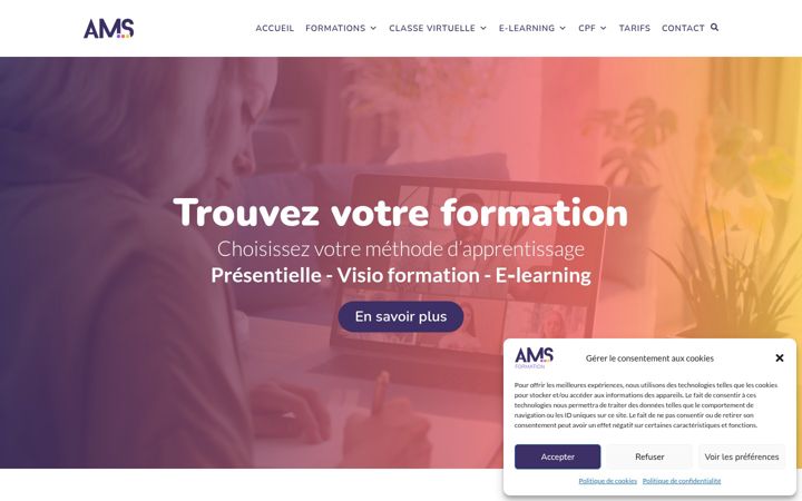 Screenshot of ams-training.com
