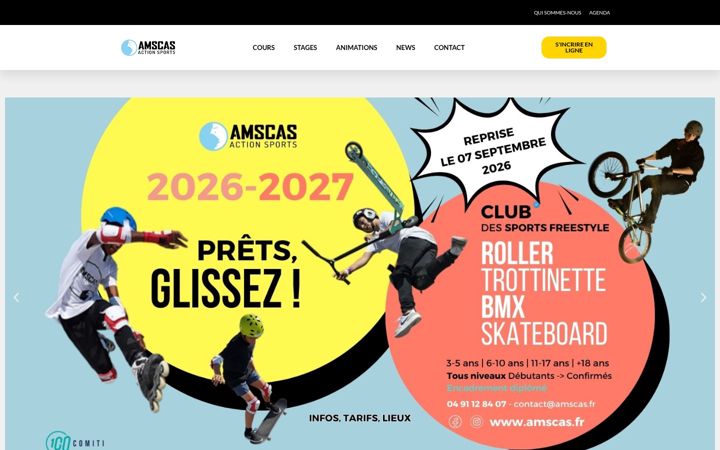 Screenshot of amscas.fr