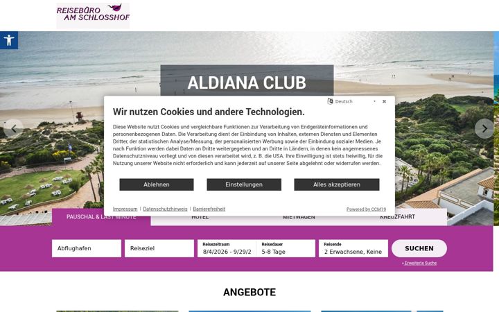 Ekraanipilt saidist amschlosshof.de
