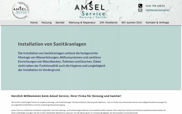Screenshot of amsel-service.de