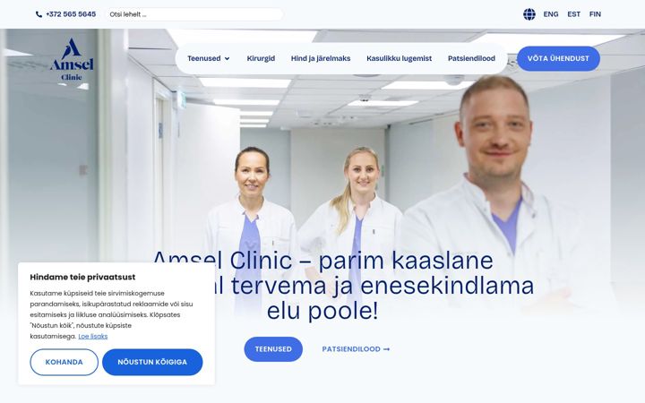 Zrzut ekranu amselclinic.eu