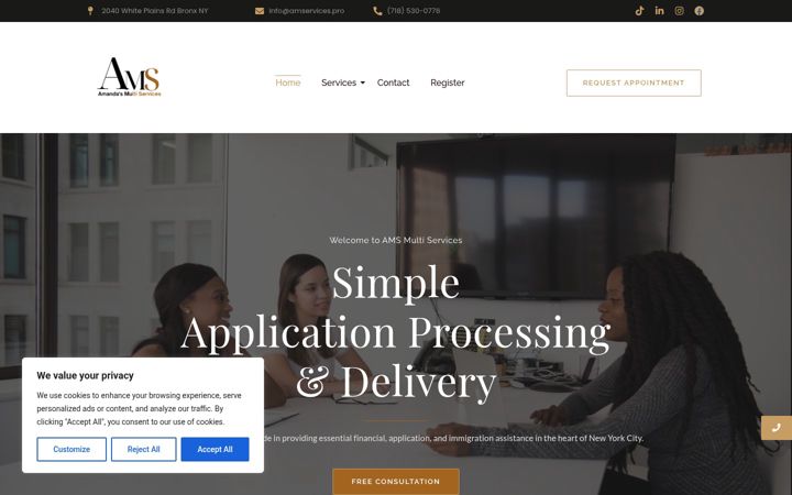 Screenshot of amservices.pro