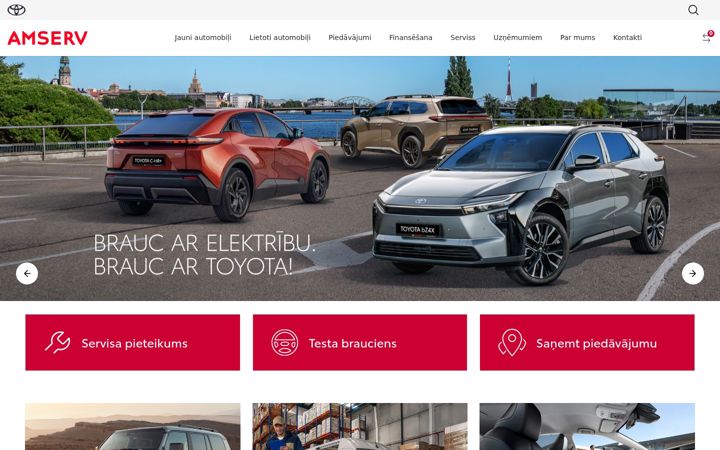 Screenshot of amservmotors.lv