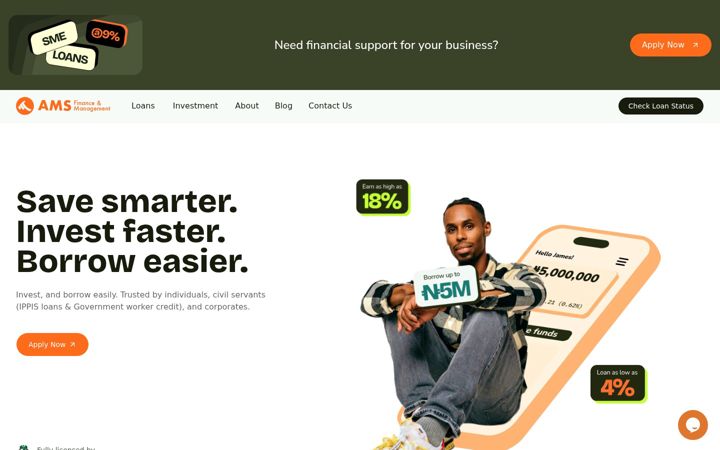 Screenshot of amsfinanceltd.com