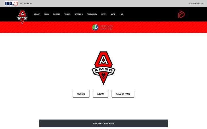 Screenshot of amsgfutbolclub.org