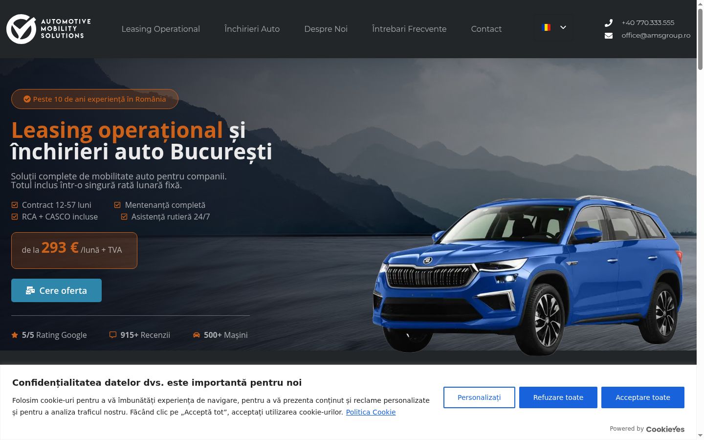 Sutikimo reklamjuostės, rodytos prieš bet kokią sąveiką, ekrano kopija