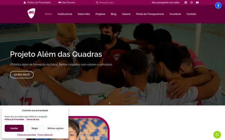 Screenshot of amsiao.org.br