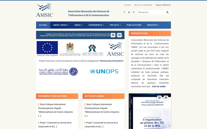Screenshot of amsic.ma