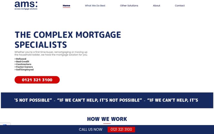 Screenshot of amsmortgages.co.uk