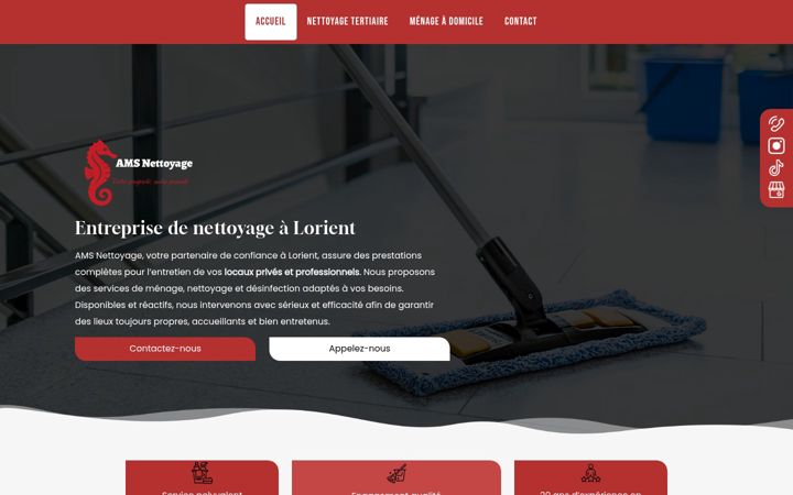 Screenshot of amsnettoyage.fr