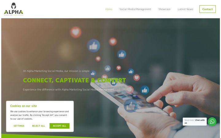 Screenshot of amsocialmedia.co.uk