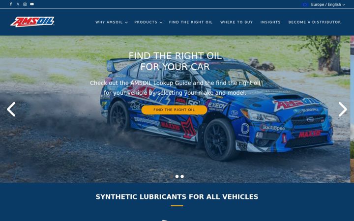 Screenshot of amsoil.eu