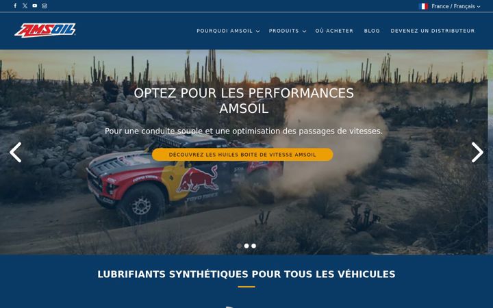 Screenshot of amsoil.fr