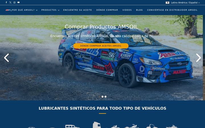 Screenshot of amsoil.lat
