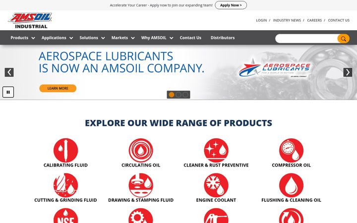 Screenshot of amsoilindustrial.com