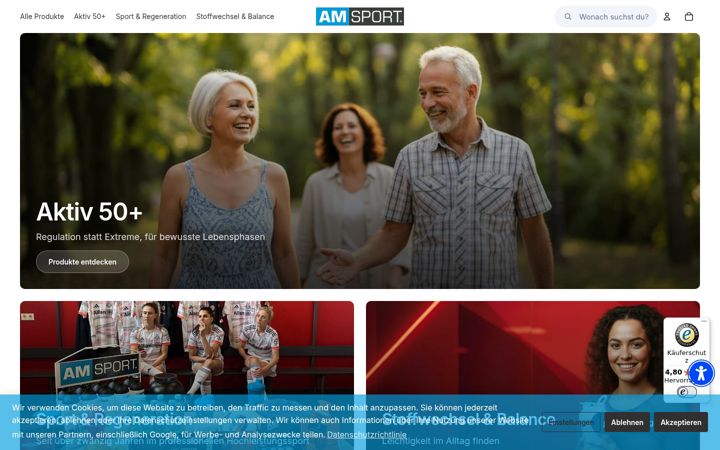 Ekrano kopija amsport-shop.ch