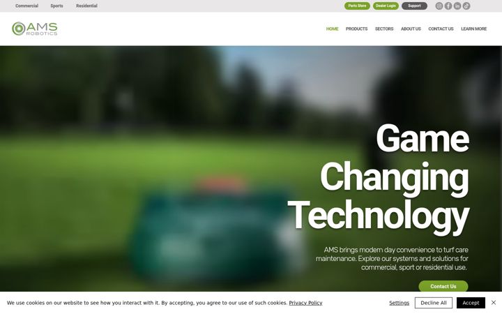 Screenshot του amsrobotics.co.uk