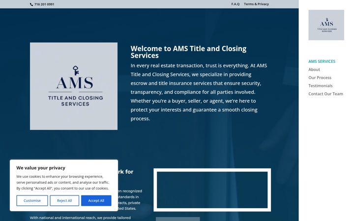 Screenshot of amsservicesny.com