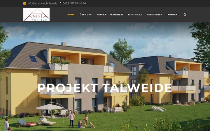 Screenshot of amsta-wohnbau.de
