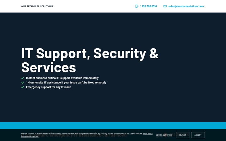 Screenshot of amstechsolutions.com