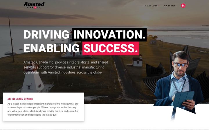 Screenshot of amstedcanada.com