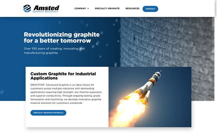 Screenshot of amstedgraphite.com