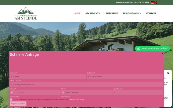 Screenshot of amsteindl.com
