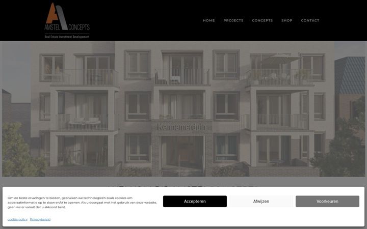 Screenshot of amstelconcepts.com