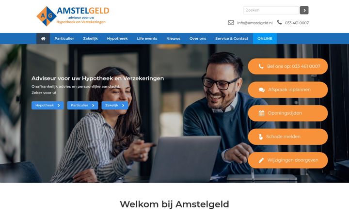 Screenshot of amstelgeld.nl