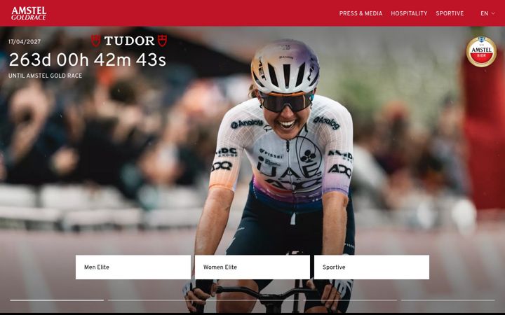 Zrzut ekranu amstelgoldrace.nl