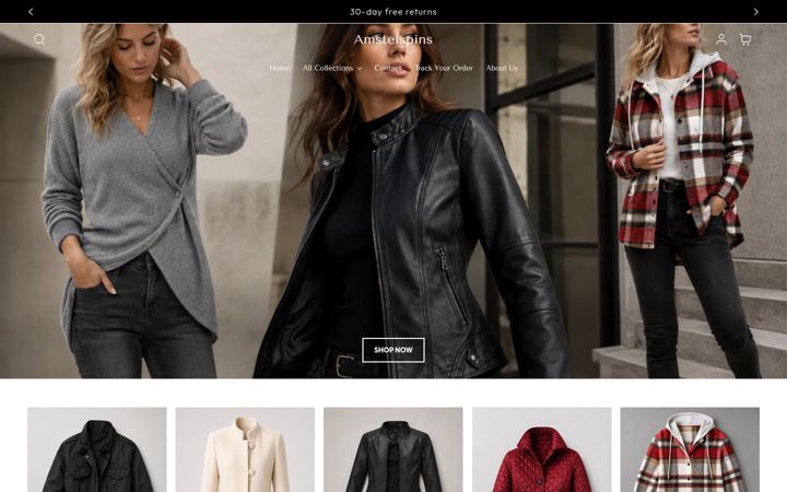 Screenshot of amstelspins.com