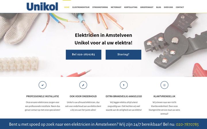 Zrzut ekranu amstelveenelektricien.nl