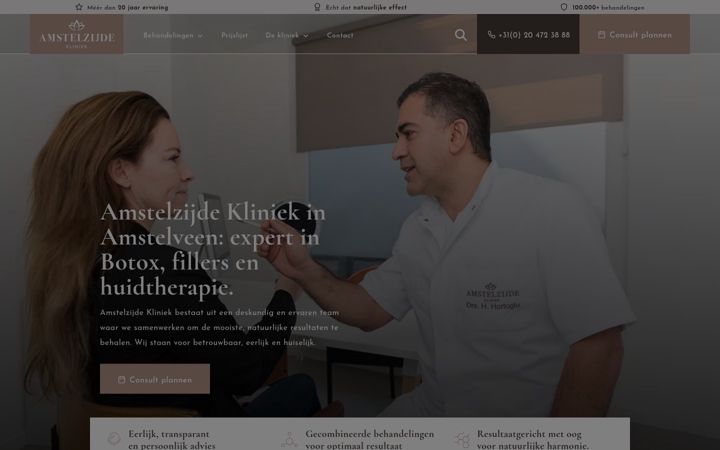 Zrzut ekranu amstelzijdekliniek.nl
