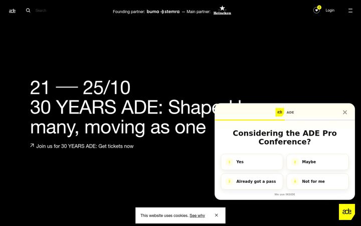 Screenshot of amsterdam-dance-event.nl