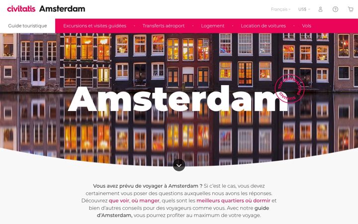 Zrzut ekranu amsterdam.fr