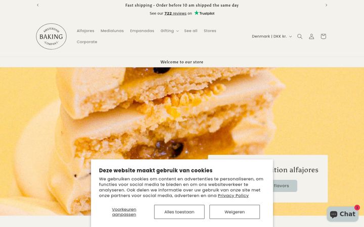 Screenshot of amsterdambakingcompany.com