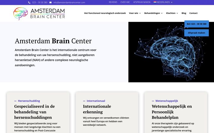 Ekrānuzņēmums no amsterdambraincenter.com