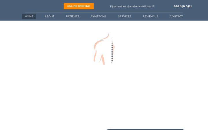 Zrzut ekranu amsterdamchiropractic.nl