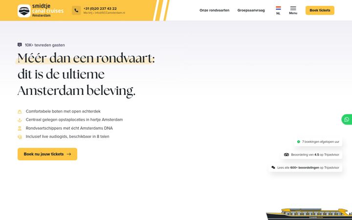Zrzut ekranu amsterdamcircleline.nl
