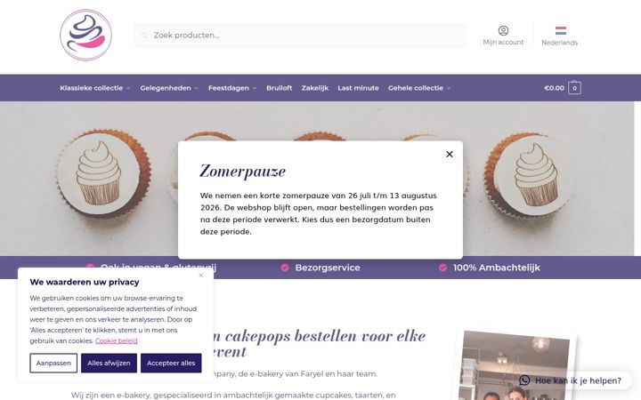 Screenshot of amsterdamcupcakecompany.nl
