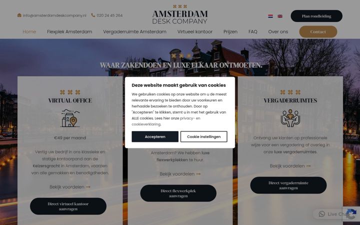 Zrzut ekranu amsterdamdeskcompany.nl