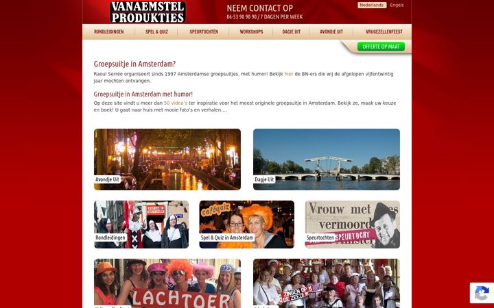 Zrzut ekranu amsterdamexcursies.nl