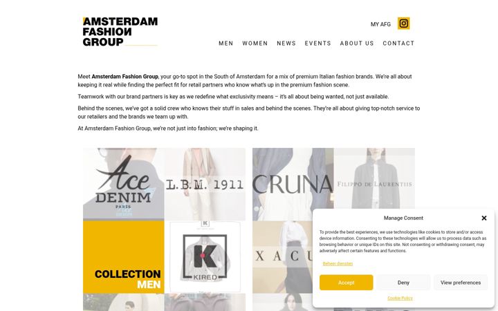 Screenshot of amsterdamfashiongroup.nl