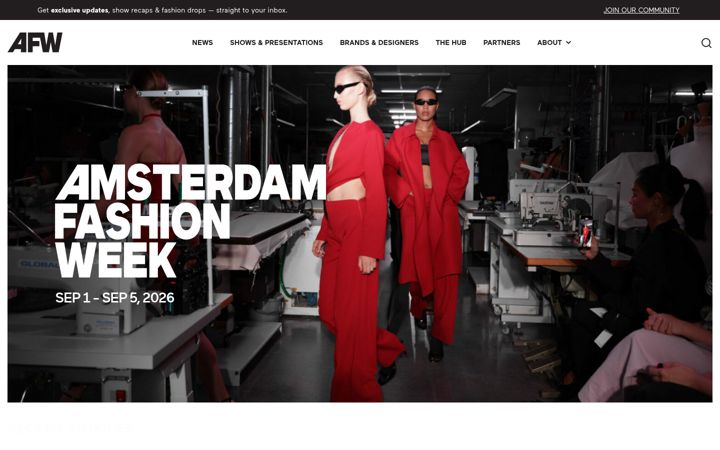 Zrzut ekranu amsterdamfashionweek.nl