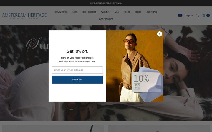 Zrzut ekranu amsterdamheritage.eu