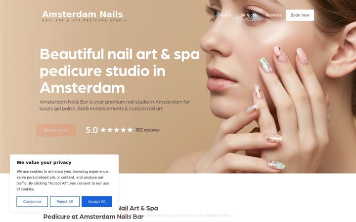 Screenshot of amsterdamnailsbar.nl