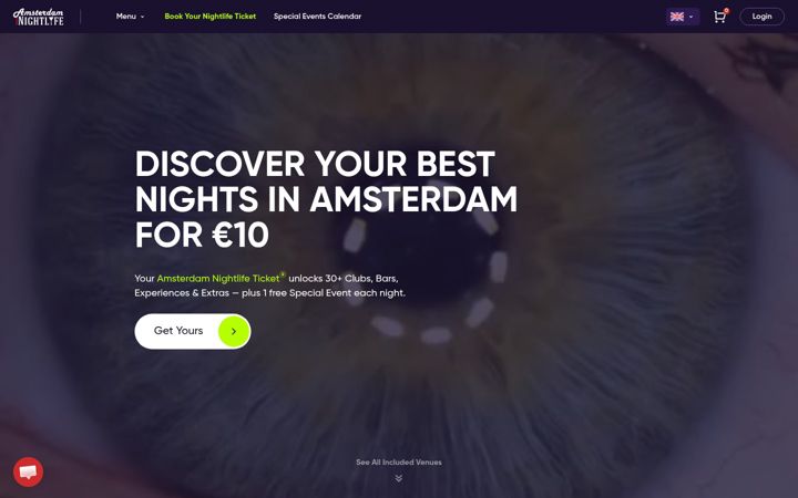 Screenshot of amsterdamnightlifeticket.com