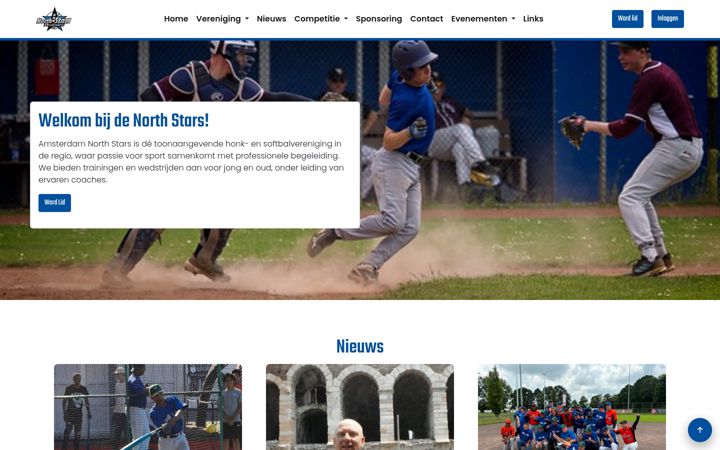 Screenshot of amsterdamnorthstars.nl