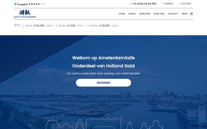 Captură de ecran a amsterdamsafe.nl